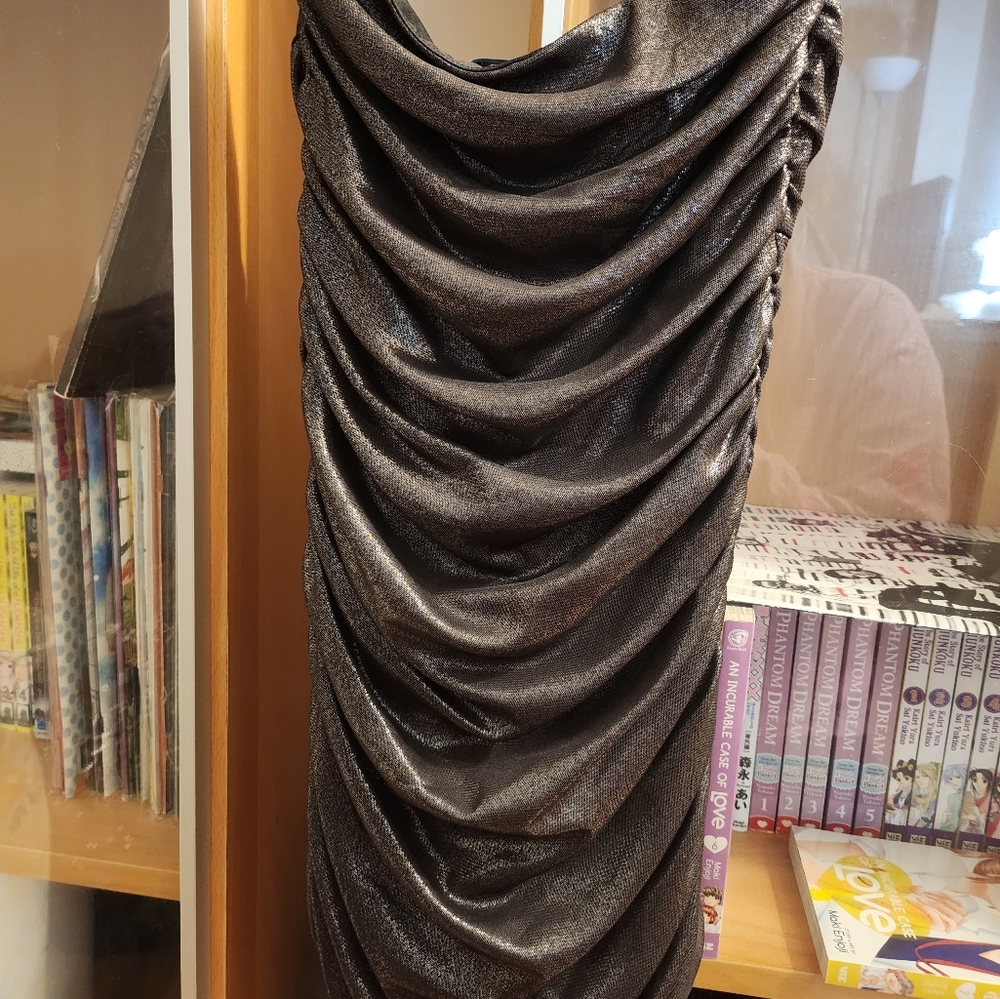 Express silver/grey shiny halter size S